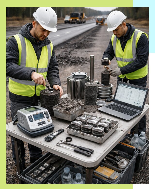 Сертификация асфальта: испытания и подтверждение в Железнодорожном