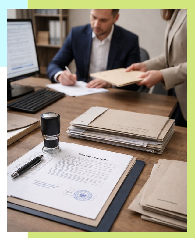 Отказное письмо для таможни в Железнодорожном от 3076 р, Алешин-Жлз