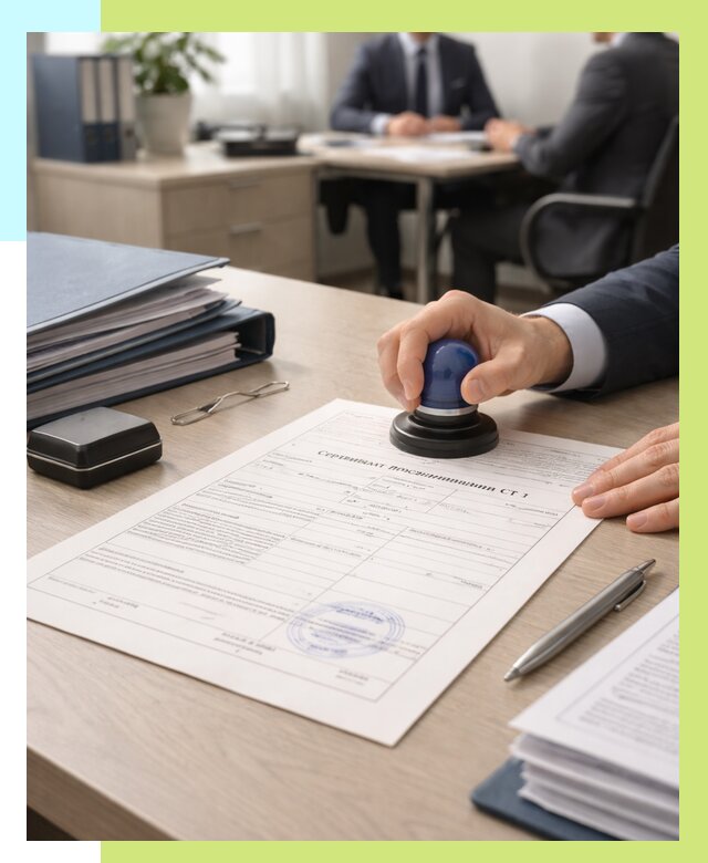 Сертификат происхождения СТ 1 в Железнодорожном от 4614 р. | Алешин-Жлз