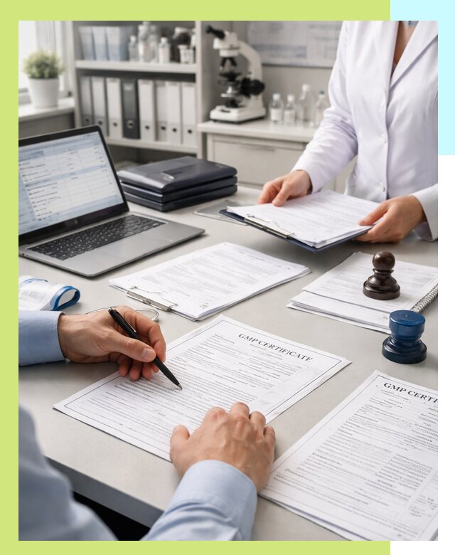 Оформление сертификата GMP в Железнодорожном для фармпроизводства