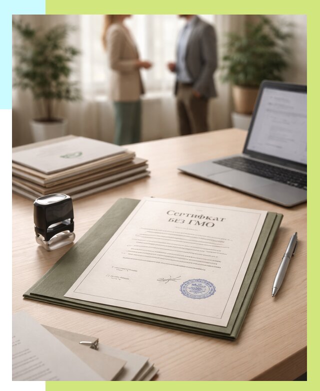 Сертификат без ГМО в Железнодорожном от 7691 р. оформить срочно Алешин-Жлз