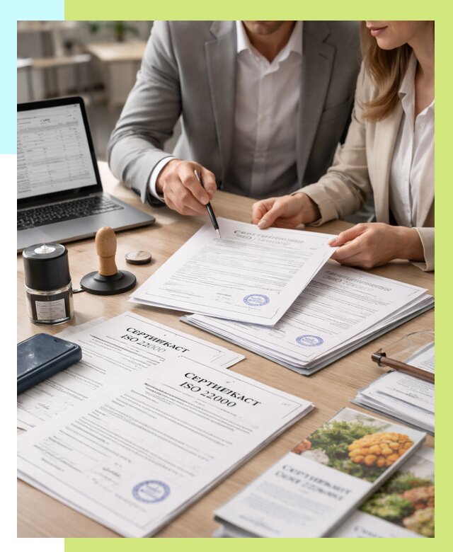 Сертификат ISO 22000 в Железнодорожном от 41016 р. под ключ | Алешин-Жлз